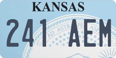 KS license plate 241AEM