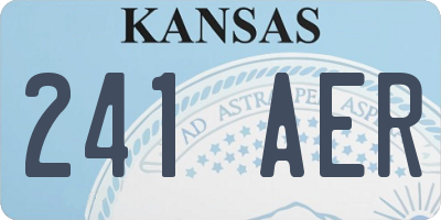 KS license plate 241AER