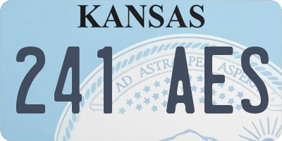 KS license plate 241AES