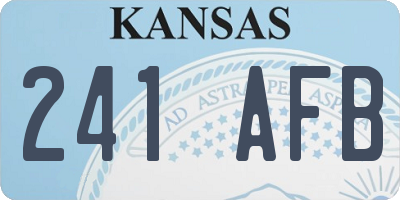 KS license plate 241AFB