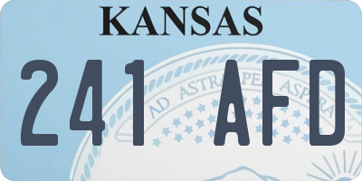 KS license plate 241AFD