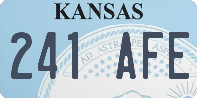KS license plate 241AFE