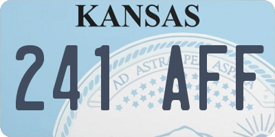 KS license plate 241AFF