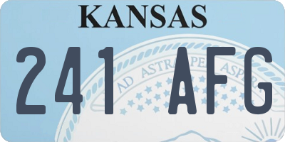 KS license plate 241AFG