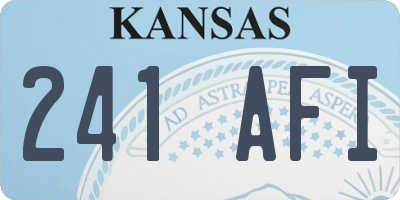 KS license plate 241AFI