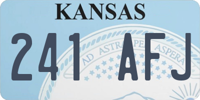 KS license plate 241AFJ