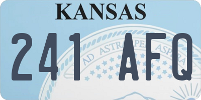 KS license plate 241AFQ