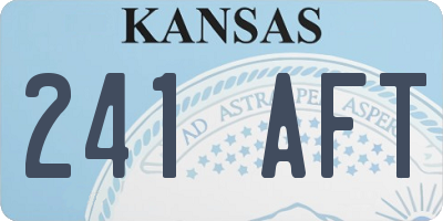 KS license plate 241AFT