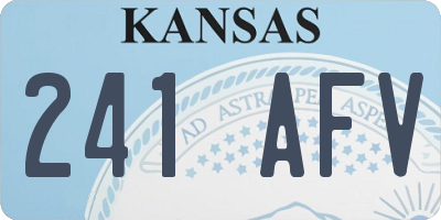 KS license plate 241AFV