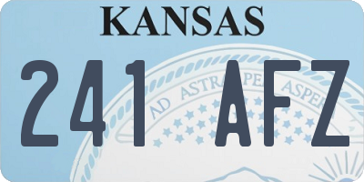 KS license plate 241AFZ