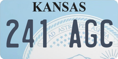 KS license plate 241AGC