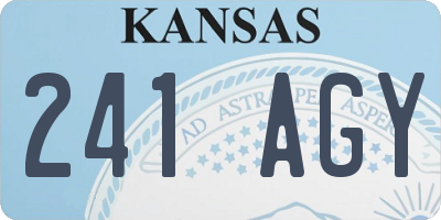 KS license plate 241AGY