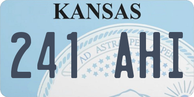 KS license plate 241AHI