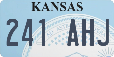 KS license plate 241AHJ