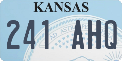 KS license plate 241AHQ