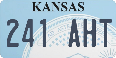 KS license plate 241AHT