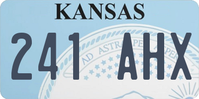 KS license plate 241AHX