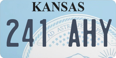 KS license plate 241AHY