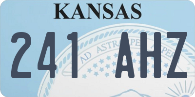 KS license plate 241AHZ