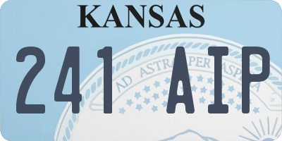 KS license plate 241AIP