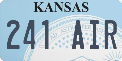 KS license plate 241AIR