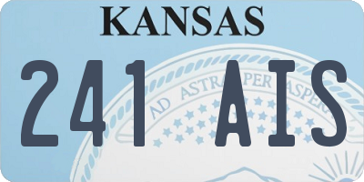 KS license plate 241AIS