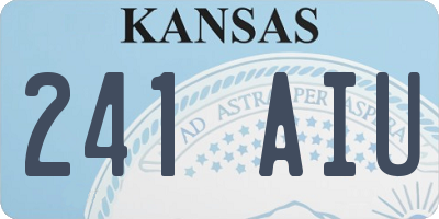 KS license plate 241AIU