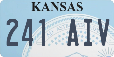 KS license plate 241AIV