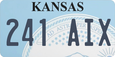 KS license plate 241AIX