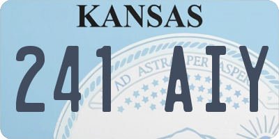 KS license plate 241AIY