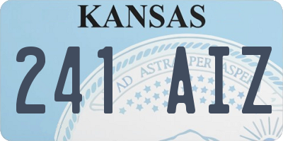 KS license plate 241AIZ