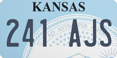 KS license plate 241AJS