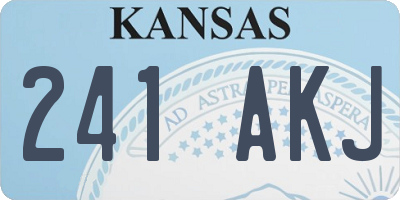 KS license plate 241AKJ