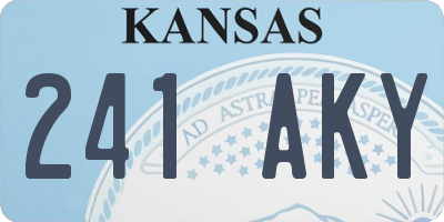 KS license plate 241AKY