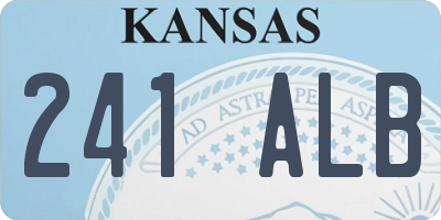 KS license plate 241ALB