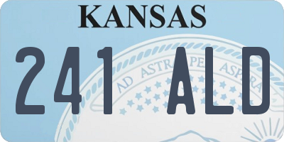 KS license plate 241ALD