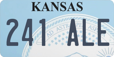 KS license plate 241ALE