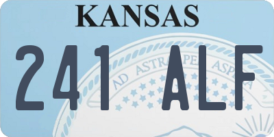KS license plate 241ALF