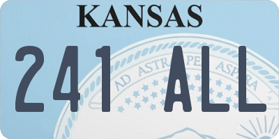 KS license plate 241ALL