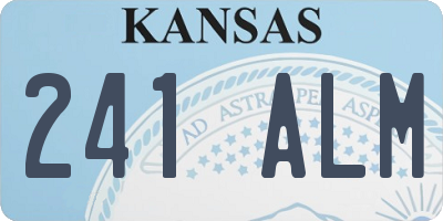 KS license plate 241ALM