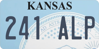 KS license plate 241ALP
