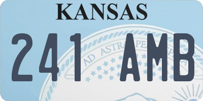 KS license plate 241AMB