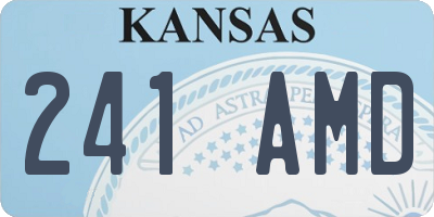 KS license plate 241AMD