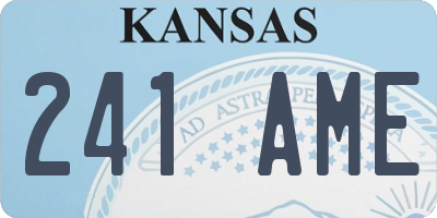 KS license plate 241AME