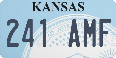 KS license plate 241AMF