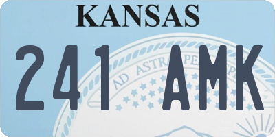 KS license plate 241AMK