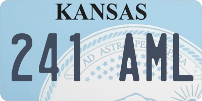KS license plate 241AML