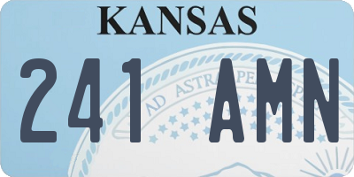 KS license plate 241AMN