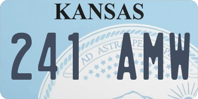 KS license plate 241AMW