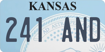 KS license plate 241AND
